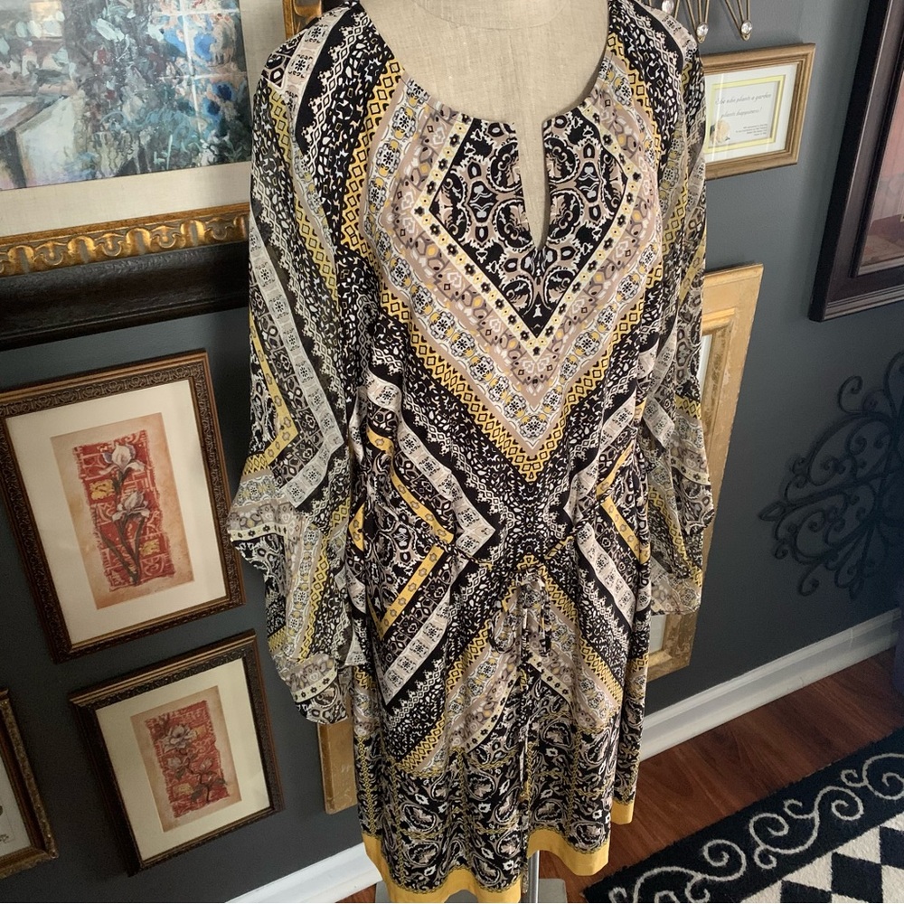 INC International Concepts Multicolor Patterned Dress